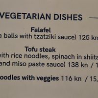 Veggie options - appear vegan at Marco Polo in Dubrovnik
