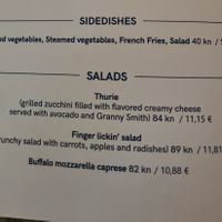 Finger lickin salad another vegan option at Marco Polo in Dubrovnik