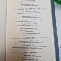 Menu page 2 at Marco Polo in Dubrovnik
