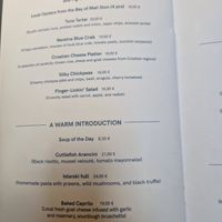 Menu page 1 at Marco Polo in Dubrovnik