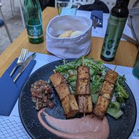 Smoked tofu dish at Marco Polo in Dubrovnik