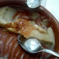 what's left of the vegan crema catalana  at abok2 in Sevilla