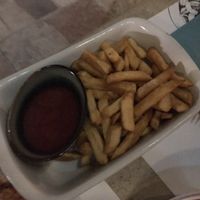 Pomfrit/ French fries at Ombra Restaurant in Kotor