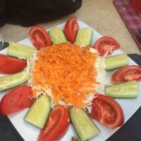 Garden salad at Ombra Restaurant in Kotor