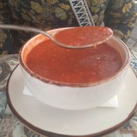 Vegan soup at Ombra Restaurant in Kotor