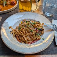 Vegan Pasta at Ombra Restaurant in Kotor