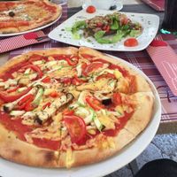 Vegan Pizza at Ombra Restaurant in Kotor