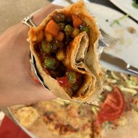 Sandwich and pizza  at Ombra Restaurant in Kotor