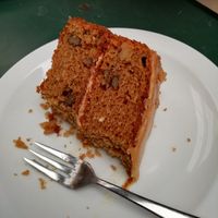 Coffee and walnut happiness at The Retreat Animal Rescue Farm Sanctuary and Cafe in Ashford
