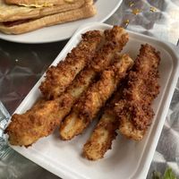 Halloumi fries  at The Retreat Animal Rescue Farm Sanctuary and Cafe in Ashford