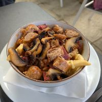 Breakfast chips at The Retreat Animal Rescue Farm Sanctuary and Cafe in Ashford