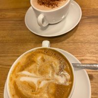 Cappuccino and hot chocolate   at Dreizehn in der Muehle in Augsburg