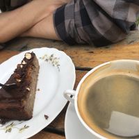 Banana cake  at Dreizehn in der Muehle in Augsburg