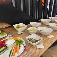 Brunch Buffet, vegetables and salads at Dreizehn in der Muehle in Augsburg