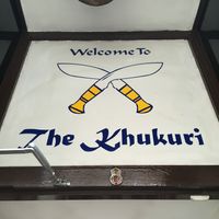Above entrance   at The Khukuri Restaurant in Edinburgh