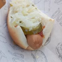 "New Yorker"-Hotdog at Coney 1871 - Kiosk in Wismar