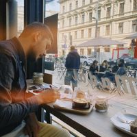 As you can see we love to come here and not just have coffee but also read and sketch  at Madal Food in Budapest