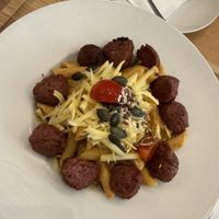 Indian pasta with meatballs   at Madal Food in Budapest
