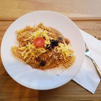 Tomato pasta at Madal Food in Budapest