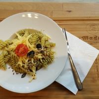 Pesto pasta at Madal Food in Budapest