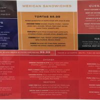 Menu, side 2 at Taco Ocho in Frisco