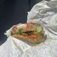 Sandwich with noatun, avocado, Tomate and rucola   at Es Badulake in Mallorca