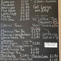 Board at The Coffee Lover's Cafe in South West London