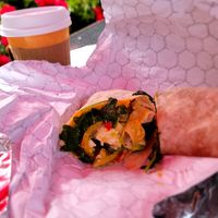 Tofu breakfast burrito. Nice melted cheese! at Red Scooter Deli in Paso Robles