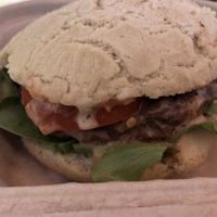 Vegan bean burger at Bless Your Heart Bakery in Paso Robles