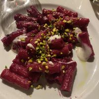 Beetroot pasta  at L'OV Osteria Vegetariana in Florence