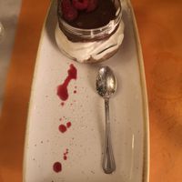 Chocolate cheesecake at L'OV Osteria Vegetariana in Florence