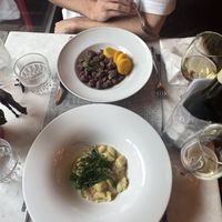 Florentine Stew (top), Gnocchi (bottom)  at L'OV Osteria Vegetariana in Florence