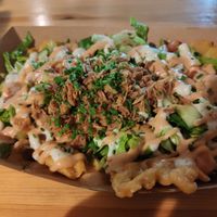 Loaded fries at Veg Machine in Tallinn