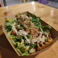 Loaded fries at Veg Machine in Tallinn