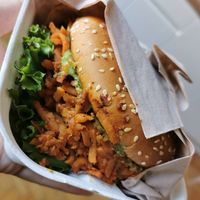 "mother trucker" burger at Veg Machine in Tallinn