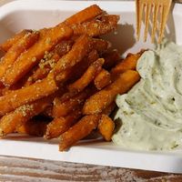 Sweet potatoe with mayo. at Veg Machine in Tallinn