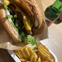 Smashburger x Waffle Fries  at Veg Machine in Tallinn