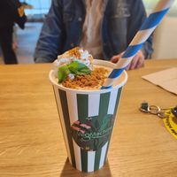 Biscoff milkshake at Veg Machine in Tallinn