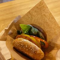 Smash burger at Veg Machine in Tallinn
