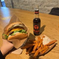 Smash burger  at Veg Machine in Tallinn