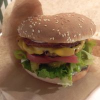 Vegan burger at Veg Machine in Tallinn