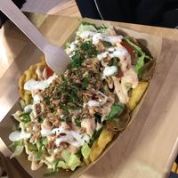 Loaded fries at Veg Machine in Tallinn