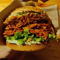 Mother trucker burger at Veg Machine in Tallinn