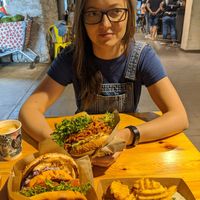 Beyond Cheese burger and Mother Trucker at Veg Machine in Tallinn