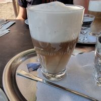 Latte Macchiato mit Soja at Altes Backhaus in Eisenstadt