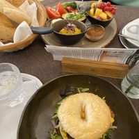 Smokey Delhi vegan Bagel and Backhaus Vegan behind  at Altes Backhaus in Eisenstadt