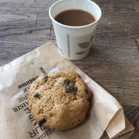 Vegan cookie and coffee  at Tree House in Nantes