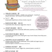 Vegan sandwich options  at Black Currant Bakehouse in Union Pier