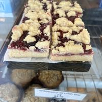 Wild berry crumb bar   at Black Currant Bakehouse in Union Pier