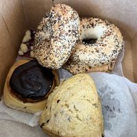 A delightful offering of vegan pastries...  at Black Currant Bakehouse in Union Pier